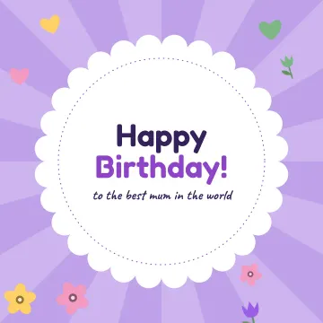 Birthday card for Mum